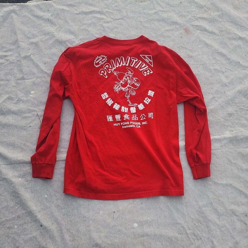 Primitive Sriracha collab red long sleeve shirt Size L